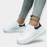 Noémi | Minimalistic White Sports Sneakers