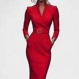 Inês - Elegantne Vööga Kleid