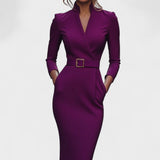 Inês - Elegantne Vööga Kleid