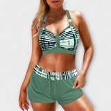 Marica - Bikini sa Prugastim Uzorkom i Šortsem