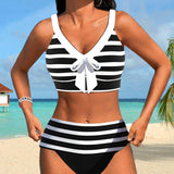 Laluna® | Prugasti bikini s visokim strukom