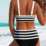 Laluna® | Prugasti bikini s visokim strukom
