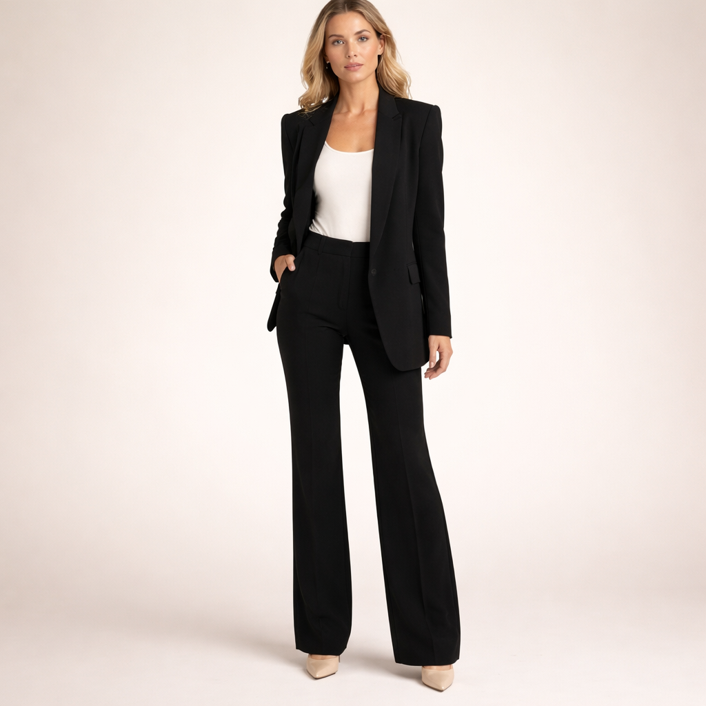 Vanessa | Elegantni komplet s hlačama širokih nogavica