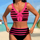 Laluna® | Prugasti bikini s visokim strukom