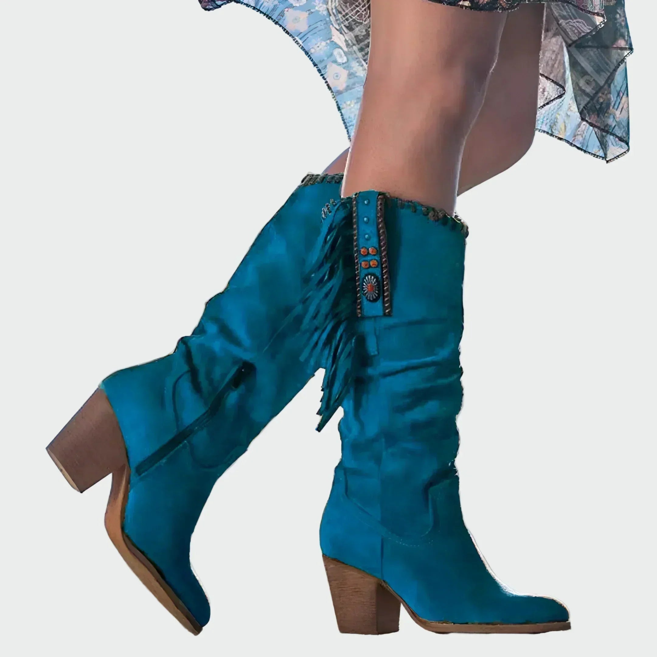 Vanda | Ženske boho-western čizme od antilopa