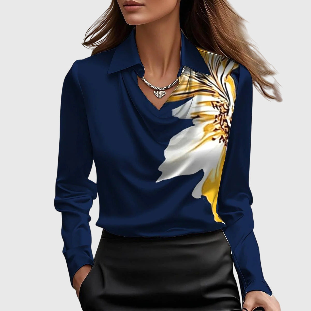 Brooklyn – Elegantna Bluza od Sjajnog Satena