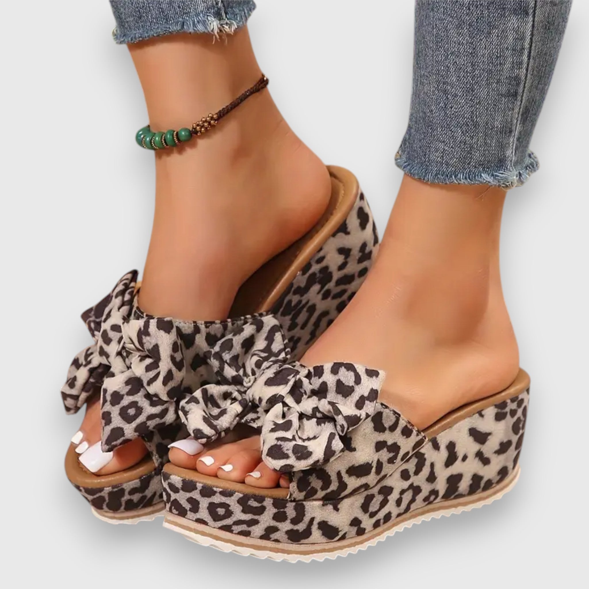 Mila | Udobne slip-on sandale s mašnom