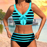 Laluna® | Prugasti bikini s visokim strukom
