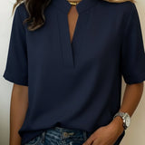 Margaux | Elegantna bluza s V-izrezom i zlatnim detaljima