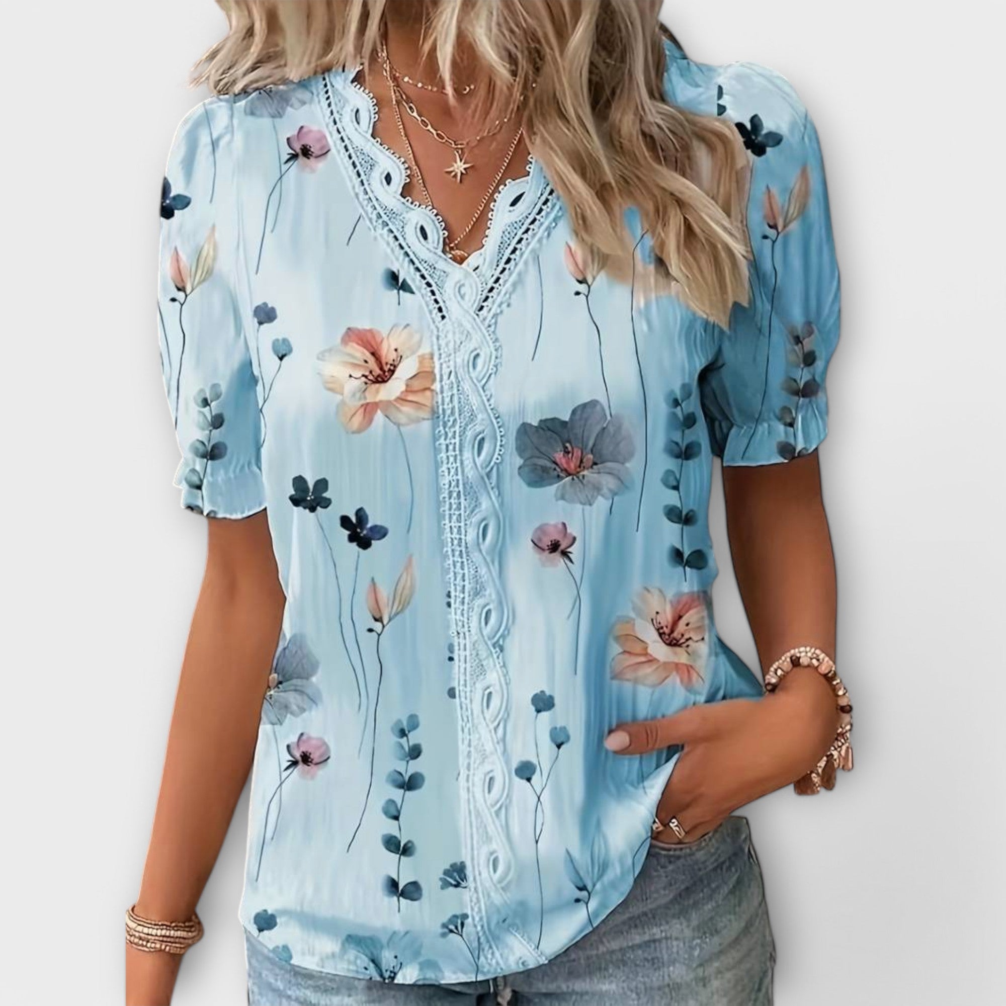 Hermina - Bluza s V izrezom