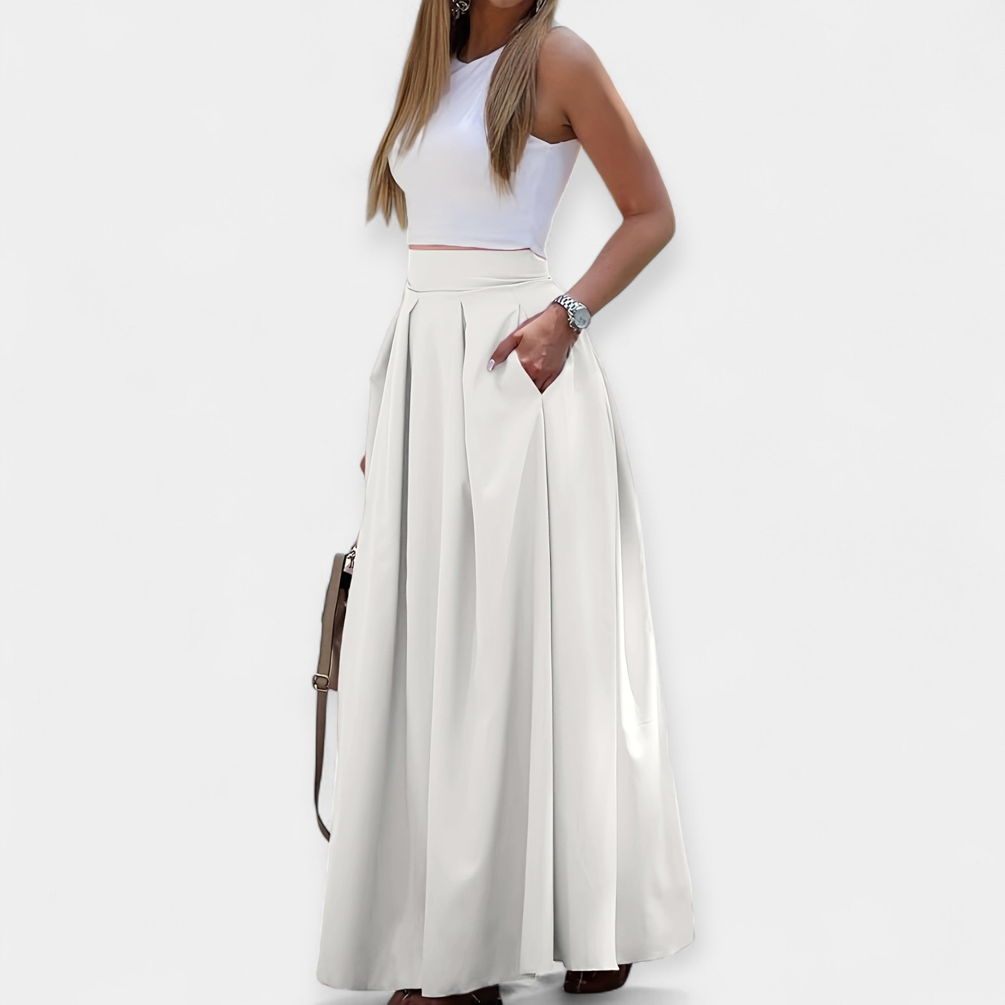 Elegantna midi suknja za svaki dan