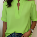 Margaux | Elegantna bluza s V-izrezom i zlatnim detaljima
