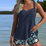 Laluna® | Tankini Prugasti s Dvije Dijelove Plažnih Hlačica