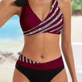 Mona - Printani Bikini u Toplim Nijansama