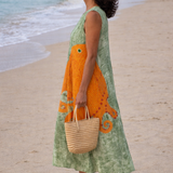 Teresa | Midi haljina u ocean stilu s volanima