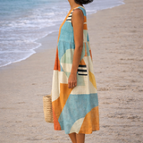 Iris | Geometrijska midi haljina u casual stilu