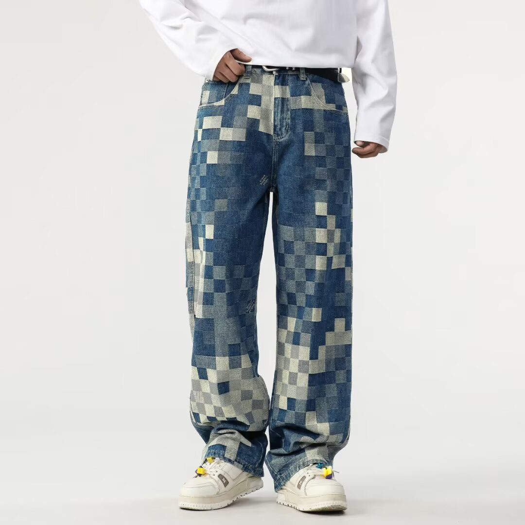Muške Traperice s Pixel Efektom