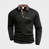 György | Elegant Men's Sweater with Checkered Collar