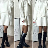 Velara - Pleteni Set - Oversize Pulover + Minica