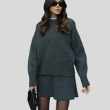 Velara - Pleteni Set - Oversize Pulover + Minica