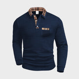 György | Elegant Men's Sweater with Checkered Collar