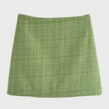 Zeleni tweed komplet s gumbima u obliku srca