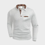 György | Elegant Men's Sweater with Checkered Collar