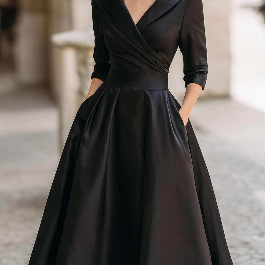 Lina – Satin Midi Dress