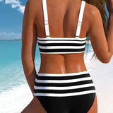 Laluna® | Prugasti bikini s visokim strukom