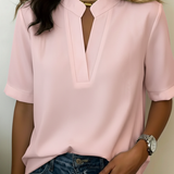 Margaux | Elegantna bluza s V-izrezom i zlatnim detaljima