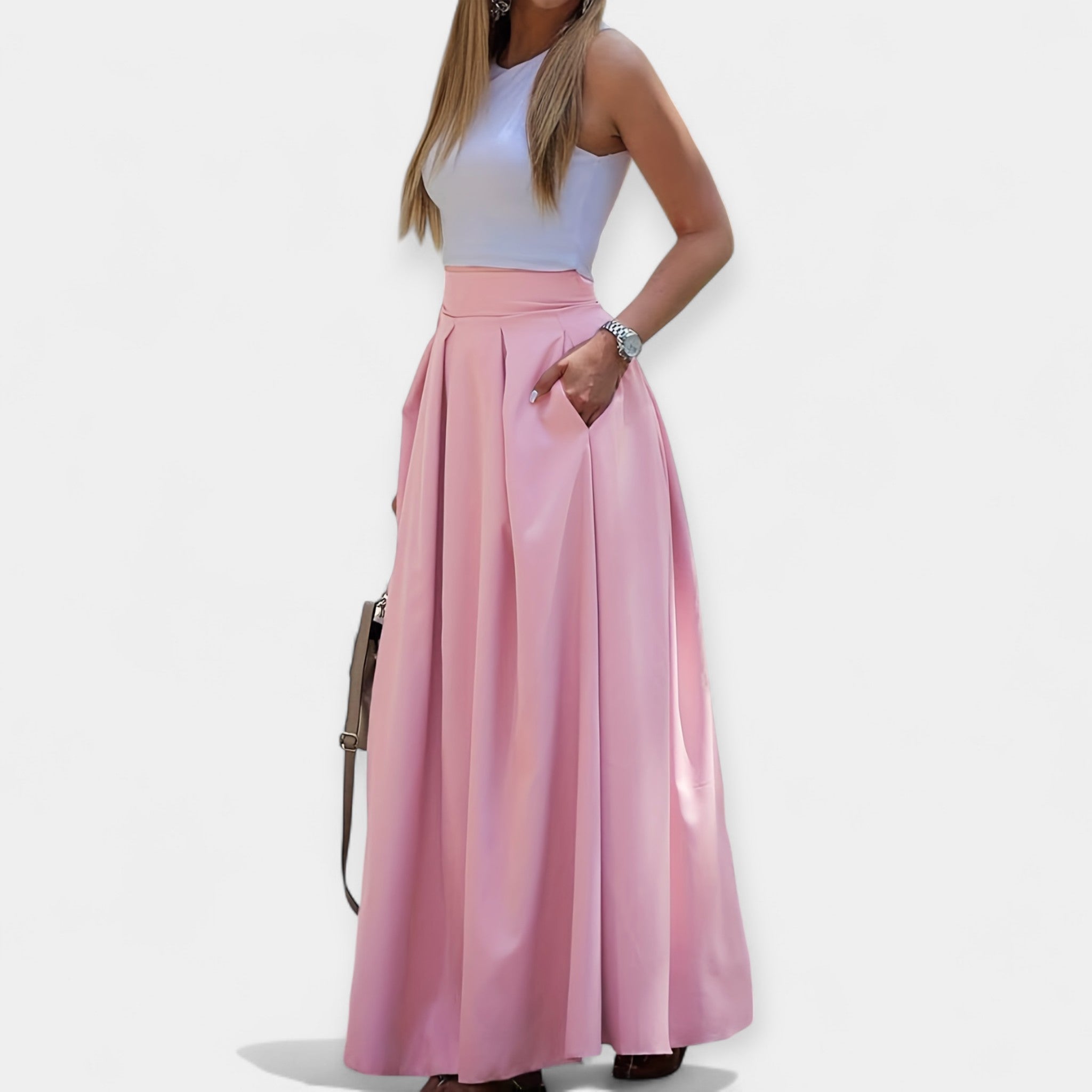 Elegantna midi suknja za svaki dan