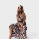 Dona - Midi haljina u boho stilu s točkicama