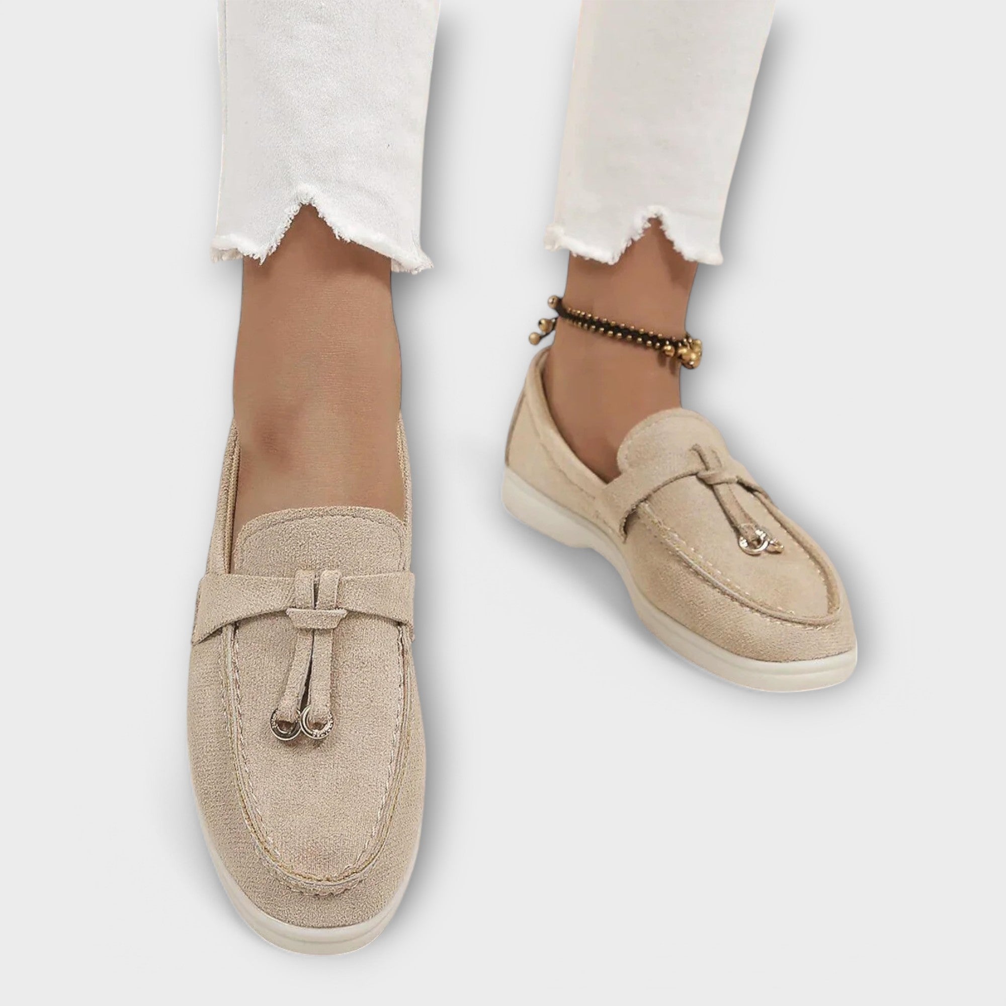 Gamira | Elegantna bež loafer obuća za udobnost