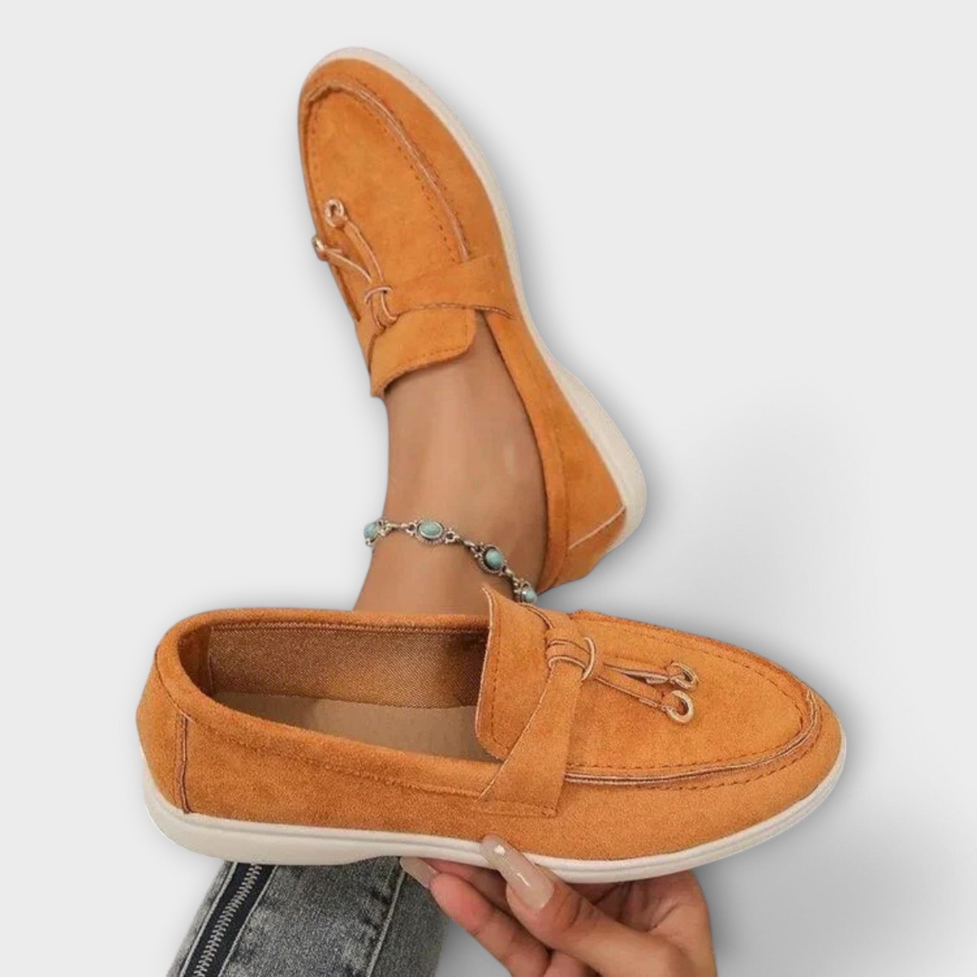 Gamira | Elegantna bež loafer obuća za udobnost