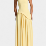 Rajna Chiffon Maxi Haljina bez Rukava s Bočnim Raskorakom