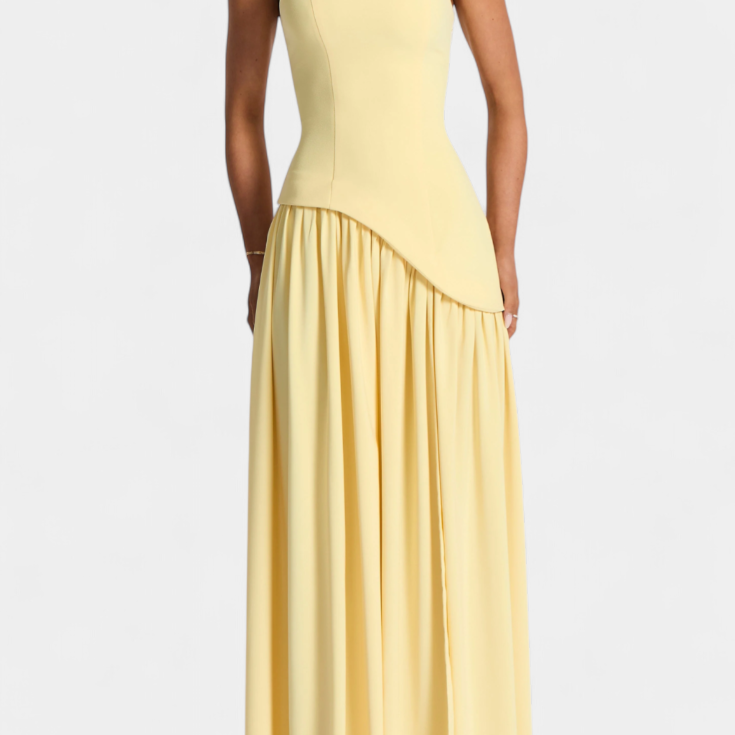 Rajna Chiffon Maxi Haljina bez Rukava s Bočnim Raskorakom