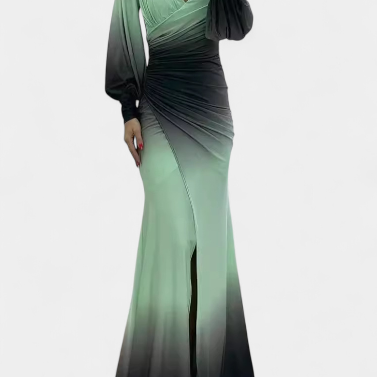 Silviana Ombre Maxi Haljina s Otkritim Ramena