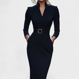Inês - Elegantne Vööga Kleid