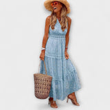 Lola - Boho Dugačka Haljina s Čipkom