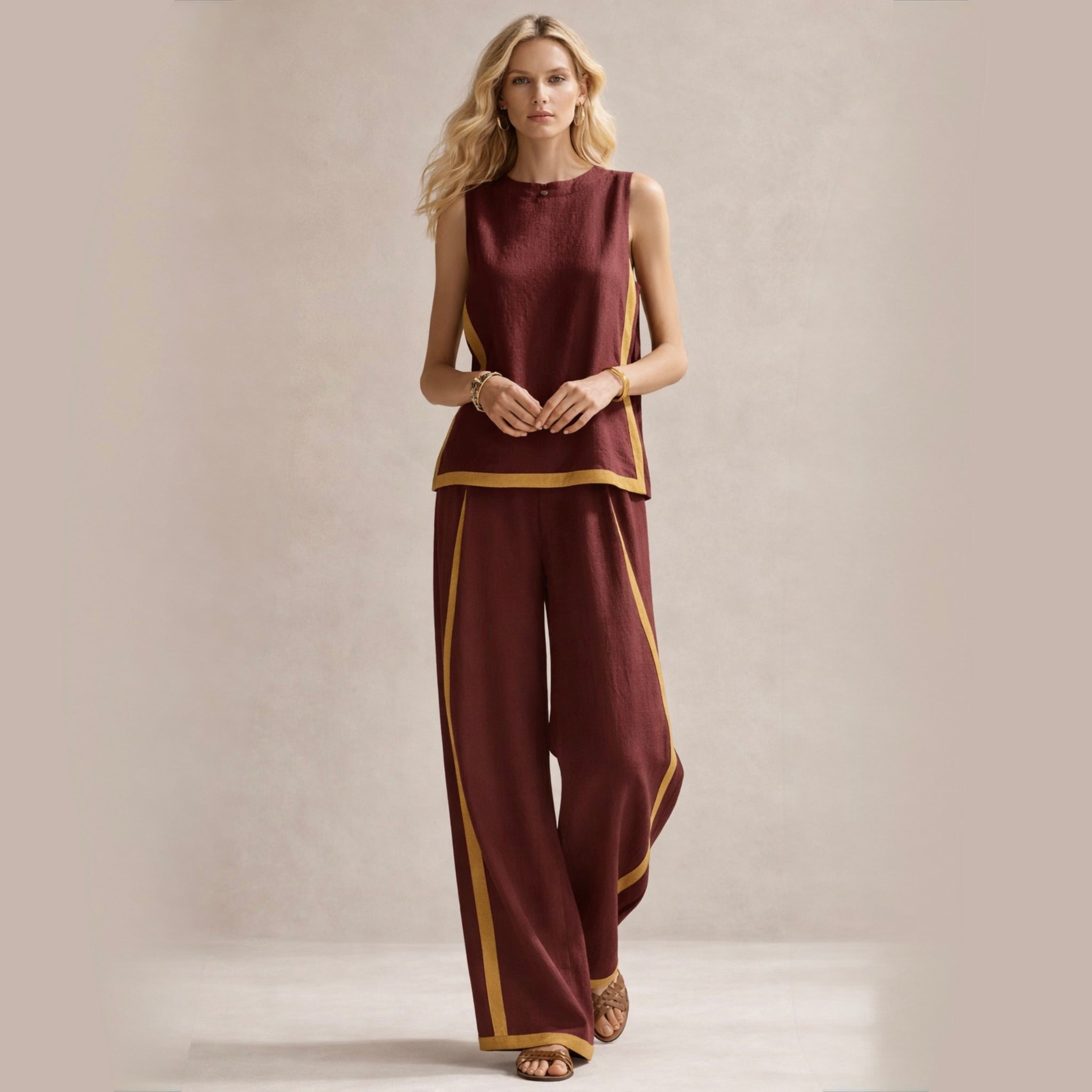 Sophie | Elegantni Set S Širokim Nogavicama