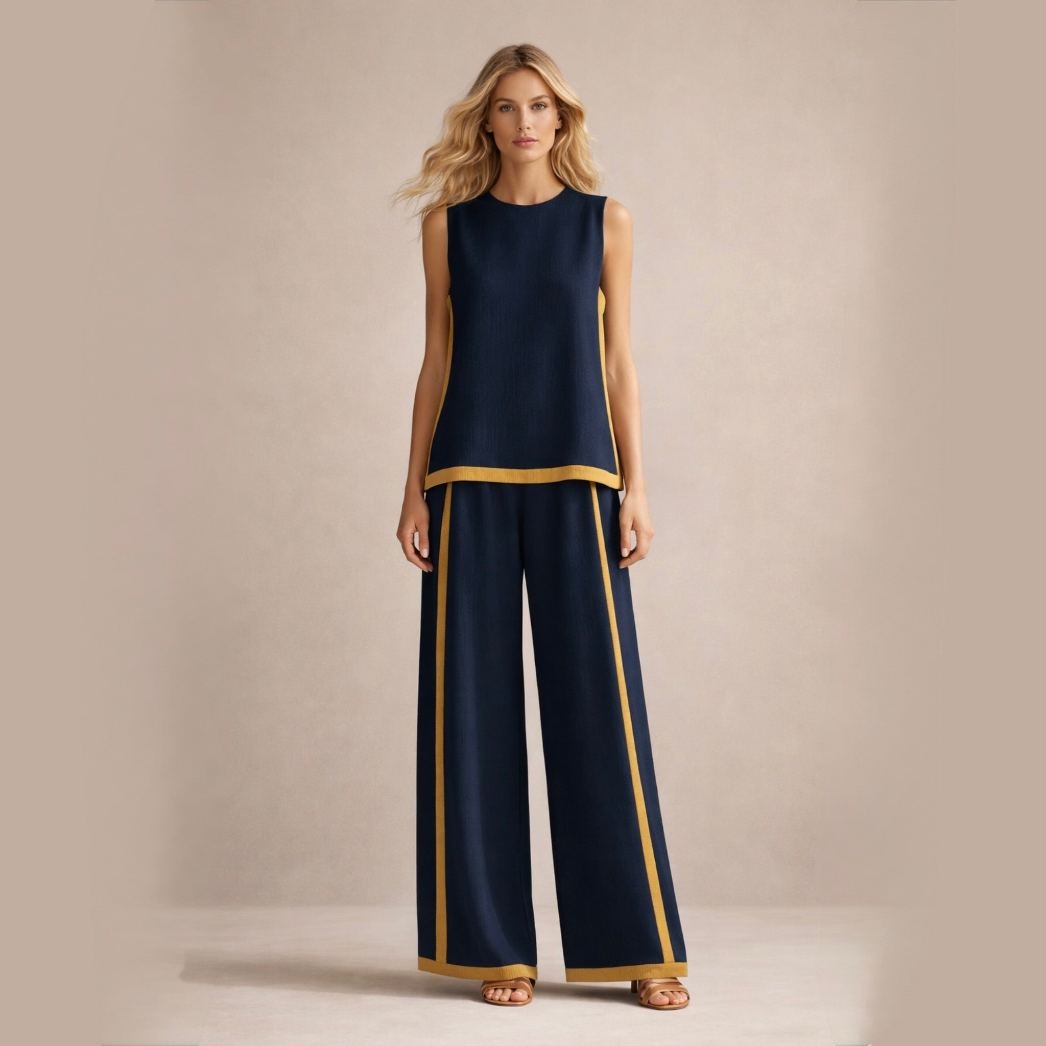 Sophie | Elegantni Set S Širokim Nogavicama