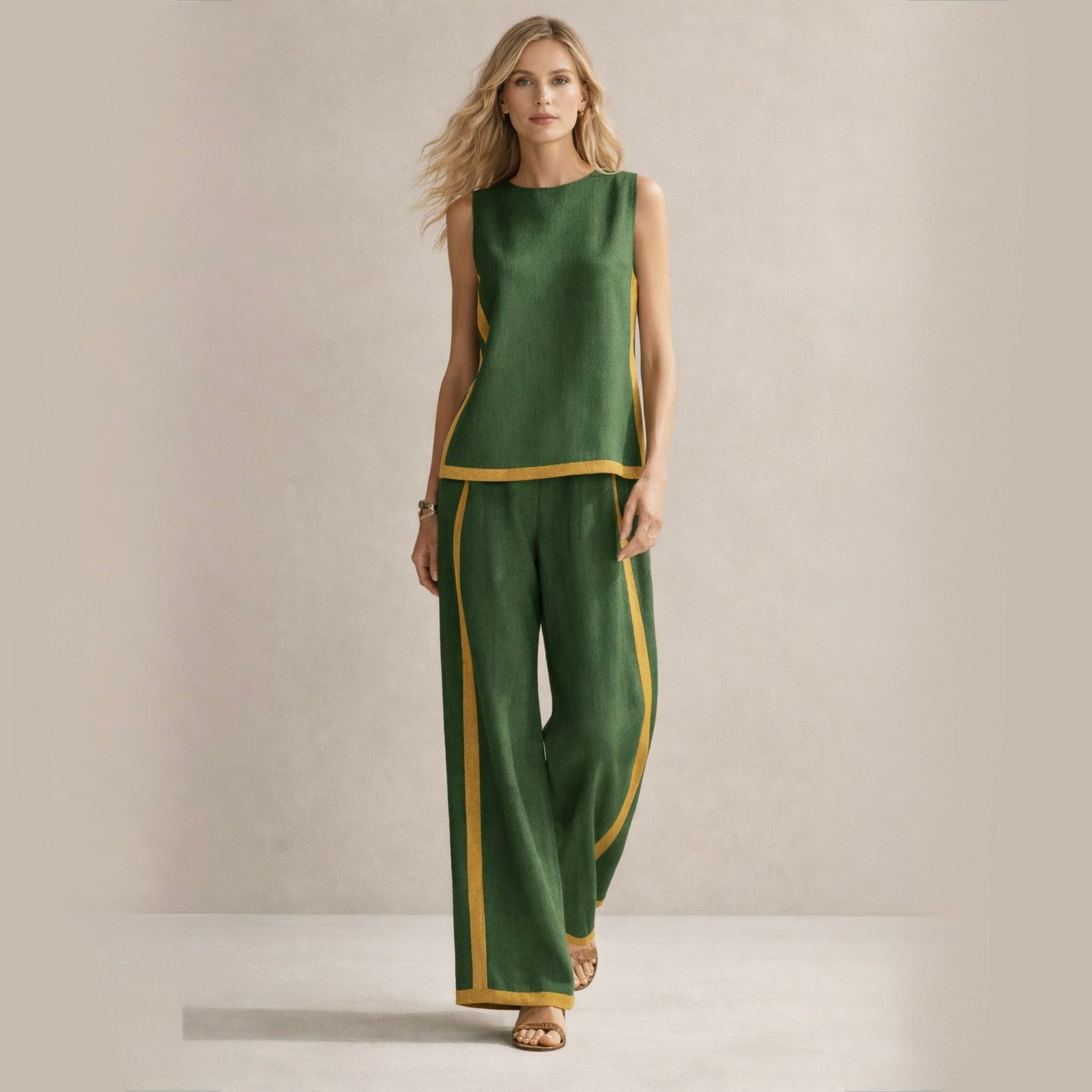 Sophie | Elegantni Set S Širokim Nogavicama
