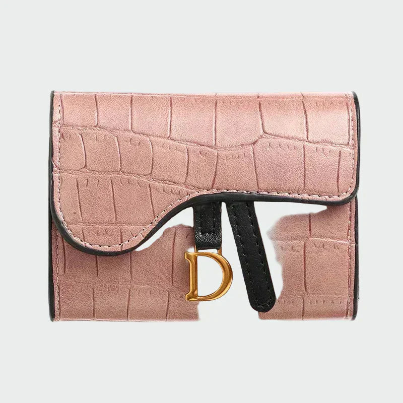 Petra | Elegantni crni novčanik s krokodilskim uzorkom